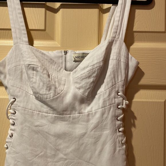 Nicholas White Christina Side Tie Mini Dress Asymmetric Sleeveless Size 2 - Picture 6 of 6
